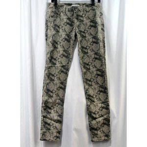 CAbi Womens Diamondback Snakeskin Print Skinny Jeans 2